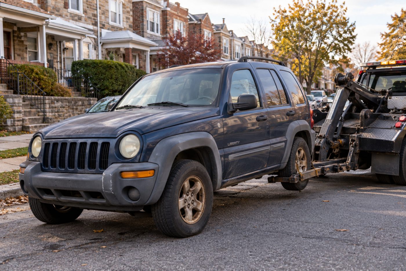 Illustrative Jeep Liberty pickup scenario in Upper Darby